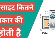 website kitne prakar ki hoti hai | वेबसाइट का अर्थ हिंदी में website kitne prakar ki hoti hai
